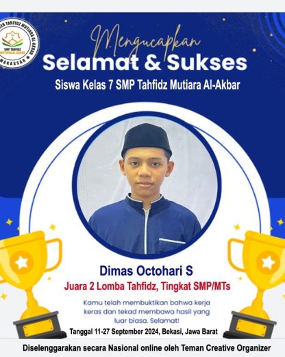 Dimas Octohari S Juara 2 Lomba Tahfidz